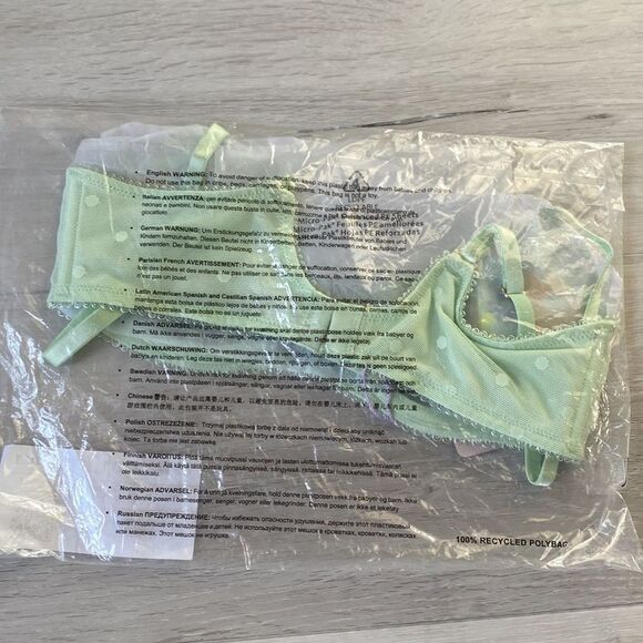 Savage Fenty X Bra Free Spirit Floral Unlined Balconette Green Mist  NWT - Picture 9 of 9